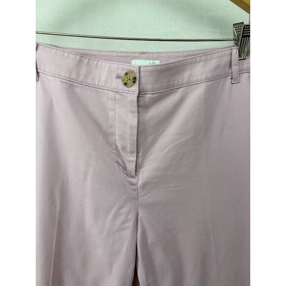 J Jill Mid Rise Live In Chino Pants Size 16 Pink Womens Casual Straight Leg - Picture 3 of 10